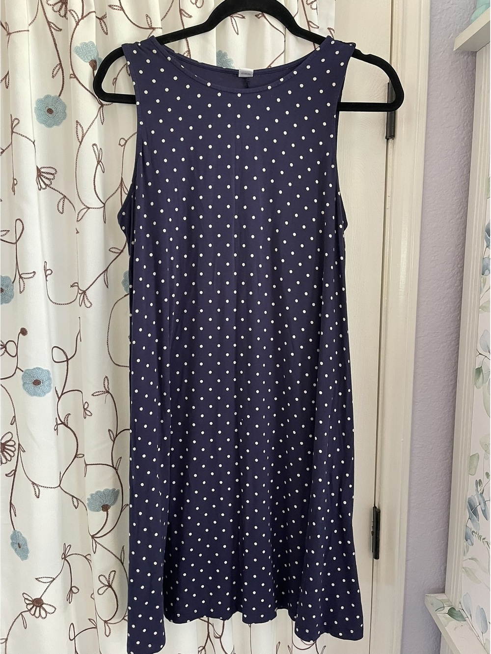 Old Navy | L | Navy Polka Dot Tank Dress - Picture 2 of 6